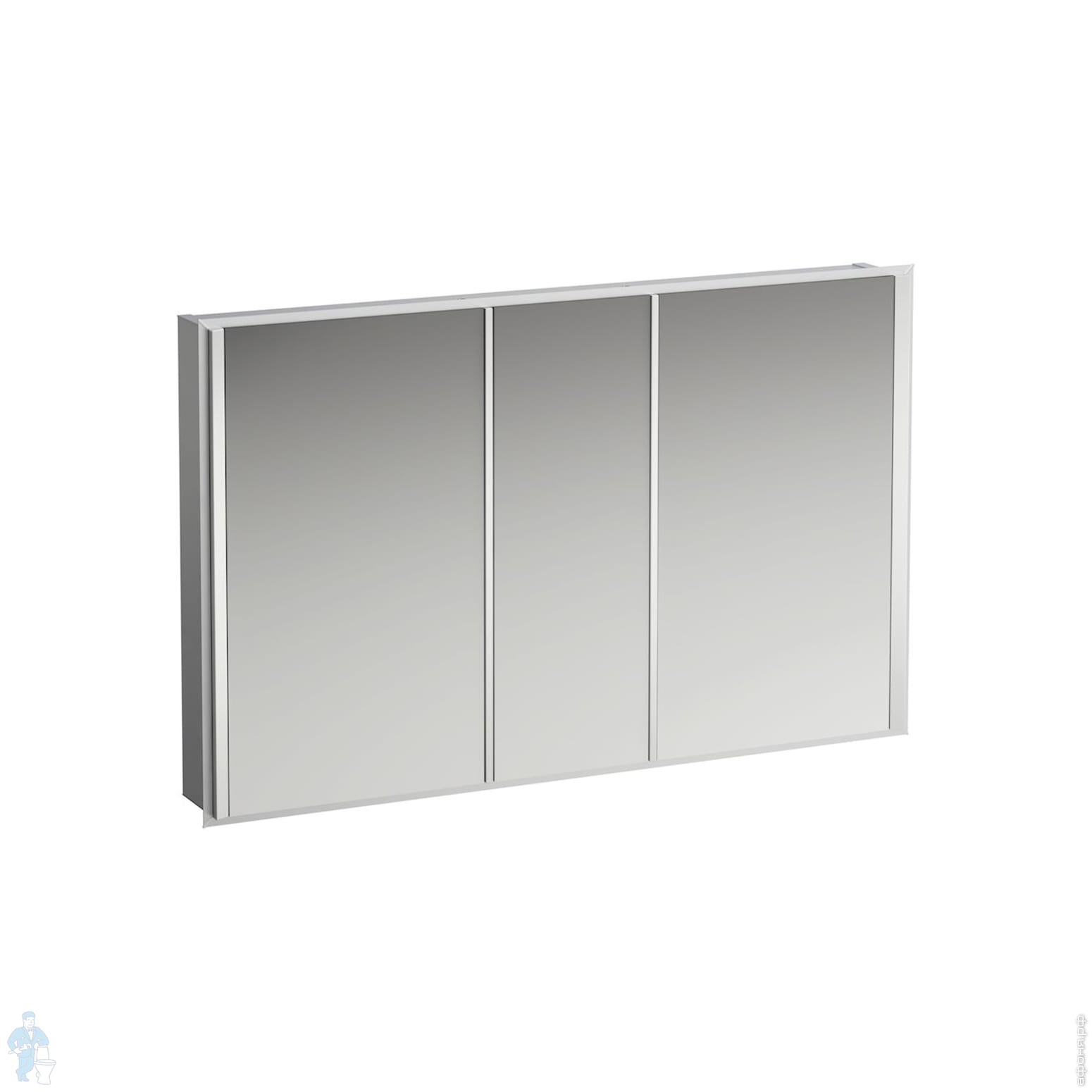 двустворчатый зеркальный шкаф для ванной