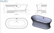 Ванна отдельностоящая Astra-Form Шарм 01010017 (1700х800х600) иск. камень,ножки в комплекте,белый