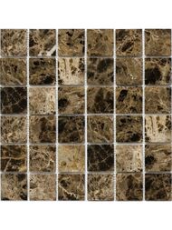 Мозаика мраморная Wild Stone Dark Emperador Polished 48х48 (305х305х4) коричневая, JMST055 (шт.) — миниатюра 1