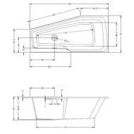 ����� ��������� RIHO RETHING SPACE 160x75 R ��� ������������, �������������, ������ (���.����� ����)