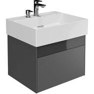 Тумба под раковину KERAMA MARAZZI TECNOLOGICA Logica подвесная с ящиками 564х460х403, стальной серый LOG.60.2\ST