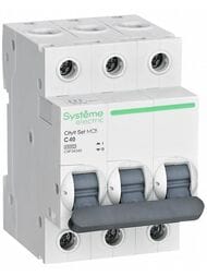 Выключатель Systeme Electric автоматический трехполюсный 40А С 4.5kA 400В City9 Set C9F34340