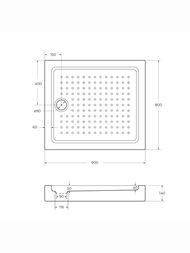 ������� ��������� ������ CEZARES (900�800�150) ������������� TRAY-A-AH-90/80-15-W