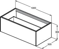 ����� ��� �������� Ideal Standard CONCA (1000x505x360) 1 ����, ������ ���� T3988Y5