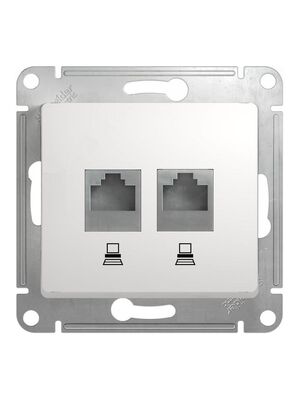 ������� Systeme Electric Glossa ������� ������������ RJ45 + RJ45 ���.5E �������� ����� GSL000185KK