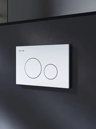 Инсталляция AM.PM Pro для подвесного унитаза I012704.9001 пневматическая клавиша Pro L, белая