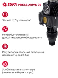 ���� ���������� Espa PRESSDRIVE 05, ����������� ������ 1" 205328