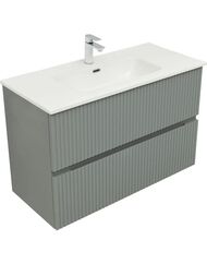 Тумба для раковины Aquanet Джейн 100 (1000х455х637) подвесная, 2 ящика, цвет: мисти грин 335436