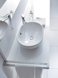 Раковина DURAVIT FOSTER 033550 495х350х165 антигрязевое покрытие, перелив 03355000001