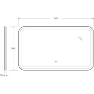 ������� Cezares STYLUS 120x70x3 ���������, ������, ��������, ������ CZR-SPC-STYLUS-1200-700-TCH-WARM