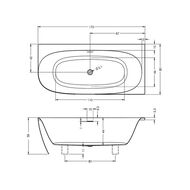 ����� ��������� RIHO OMEGA CORNER L 170�80 ����������, �������, �����, ����: ����� B098001005