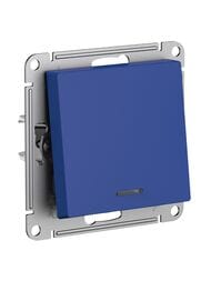 Выключатель Systeme Electric ATLASDESIGN 1-клавишный с подсвет. сх.1а 10АХ 1 шт. аквамарин ATN001113