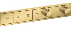 Смеситель для душа Hansgrohe RainSelect встраиваемый, термостат, 3 функции полир. золото 15381990