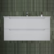 Тумба под раковину SANCOS Norma 2.0 (990x450x500) подвесная, два ящика, белый NR2.0100W