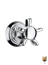 Внешняя часть Nicolazzi Termostatico запорного вентиля 3/4", ручка DamesAnglaises, бронза 4912BZ18