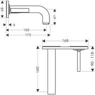 ��������� Axor Citterio 39112 ��� ����������� �������������, ��������� � �������, ����� 165 ��