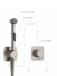 Смеситель с гигиеническим душем WasserKRAFT Tauber A6451.275.100.092 встраиваемый, никель