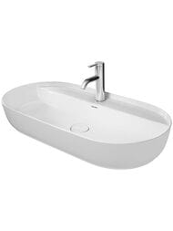 Раковина Duravit Luv 800х400 шлифованная, белая, выпуск с керамической крышкой 0380800000