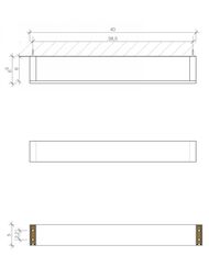 Полотенцедержатель Decor Walther BK HTE40 ширина 400 мм, цвет: хром 0590100