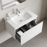 Тумба подвесная SANCOS Snob R 1.0 690х445х406, 1 ящик, доводчик, Bianco, SNR1.070W