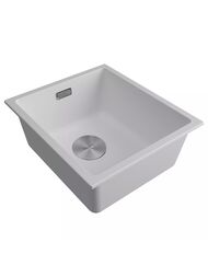 Мойка LUMI 41UNI, IT-GRANIT, LU41-WH, белый, 410х460, Paulmark