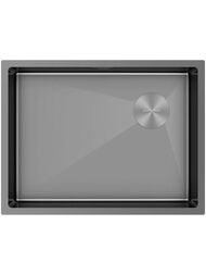Мойка нерж. сталь NEXT-SKEW 58 UNI, PM885844-GM, вороненая сталь,580х440мм, Paulmark 1,2мм