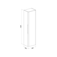 Пенал IDDIS Клауд Икс (Cloud X) подвесной, 40 см, белый CLX40W0i97