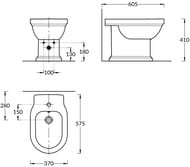 ���� ��������� KERAMA MARAZZI POMPEI (370�605�410), ���� ����� ��., PO.bidet.01