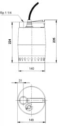 ����� ��������� GRUNDFOS Unilift KP 350-M1, 700��, ��� ������� ������� ���, 013N1300