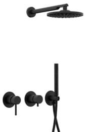 Душевая система Remer X Style X96S02ONO, черный матовый