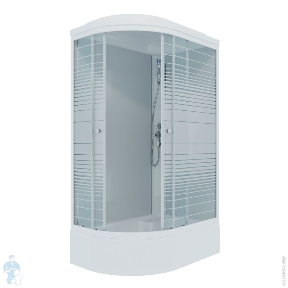 Душевая кабина Triton Коралл В (120х80) правая, узор полосы, средний ...