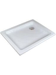Душевой акриловый поддон RAVAK Kaskada Aneta 75x90 LA (755x905x95) установка в пол/на ножки, белый — миниатюра 1