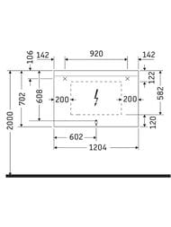 ������� Duravit Light and mirror 1200�700�35 ���� ������ � �����, ������, ��������, ������ LM7858D0000