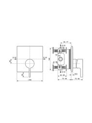 Ideal Standard JOY NEO Смеситель для душа A7621A5 встраиваемый, однозахватный