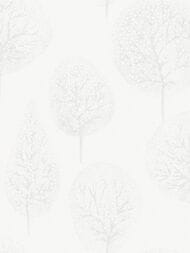 Обои виниловые на флизелине Grandeco Originale (1,06х10,05) деревья, белые R166101 (рул.)