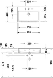 ���������� Duravit Vero Air 700�470 ��� ��������� ��� ���������, � ��������� 2350700060