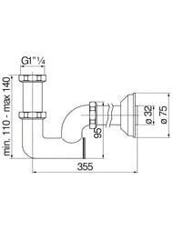 Сифон NOBILI для умывальника, без выпуска, G1 1/4" х 32, хром AV00107/1CR