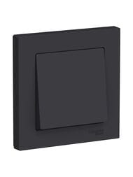 Выключатель Systeme Electric ATLASDESIGN 1-клавишный схема 1 10АХ в сборе карбон ATN001012