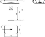 ���������� IPALYSS Ideal Standard (550�380�125) ���������, ��� ��������, ���� slate grey E2076V5