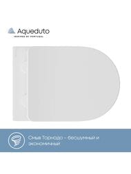 Унитаз подвесной Aqueduto Cone Plus 520х365х350 безобод., сиденье с микролиф., белый мат.  CONT0220