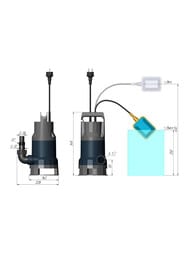 Насос дренажный UNIPUMP VORT 401 PW, кабель 10м, 400 Вт