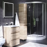 Комплект AM.PM Gem UK91SA Унитаз-компакт, душ.уголок, тумба, раковина, зеркало, смесители,аксессуары