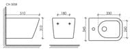 ���� ��������� Ceramicanova Metric 510�345�310 ���. ��� ���������, ������, �/�, ����� CN3008
