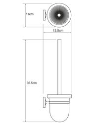 Ерш для унитаза WasserKRAFT RHEIN NEW подвесной K-6227