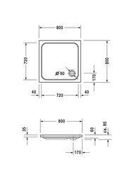 ������ ��������� Duravit D-Code 800�800 720101000000000