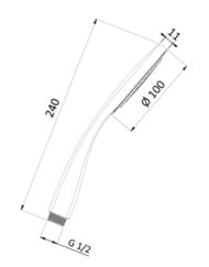 Лейка для душа Mariani Get B00191ID00, хром