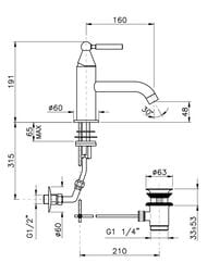 Смеситель для раковины Nicolazzi 3922NS — миниатюра 2