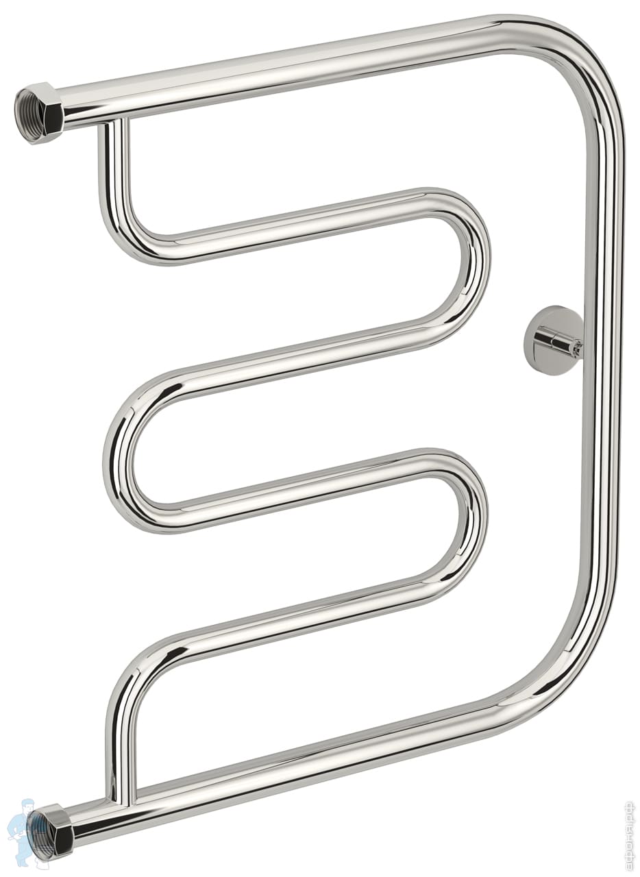 СУНЕРЖА Лира Полотенцесушитель 500х500 нерж. сталь, нак. гайка 1\" 00 ...