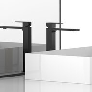 Смеситель для раковины Vincea Куб (Cube) VBF-1C02MB однорычажный, черный