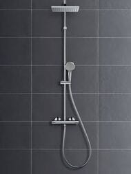 Душевая система Hansgrohe Vernis Shape 26286000 смеситель термостат, верхний/ручной душ, хром — изображение 3